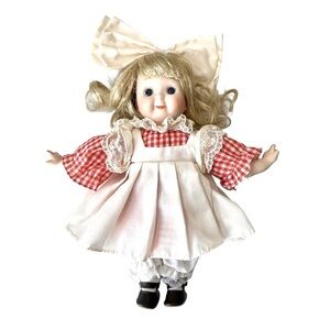 Vintage 80’s Google Eyed Dynasty Doll 12” Porcelain Little Girl